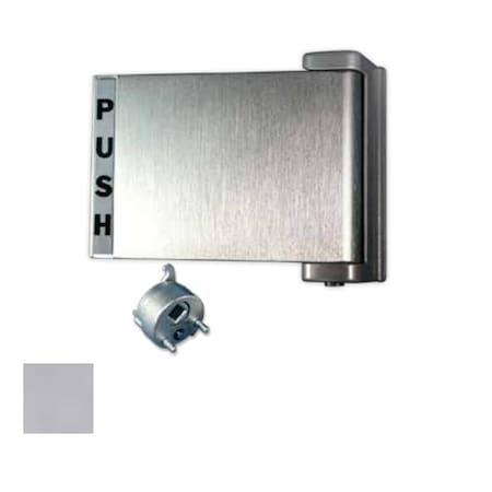 International Door Closers Paddle Handle with Cam Plug, ''Push'' to the Right, AL Anodized Satin Aluminum Finish PH4522-AL